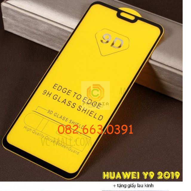 Kính cường lực Huawei Y9 2019 full màn hình, full keo