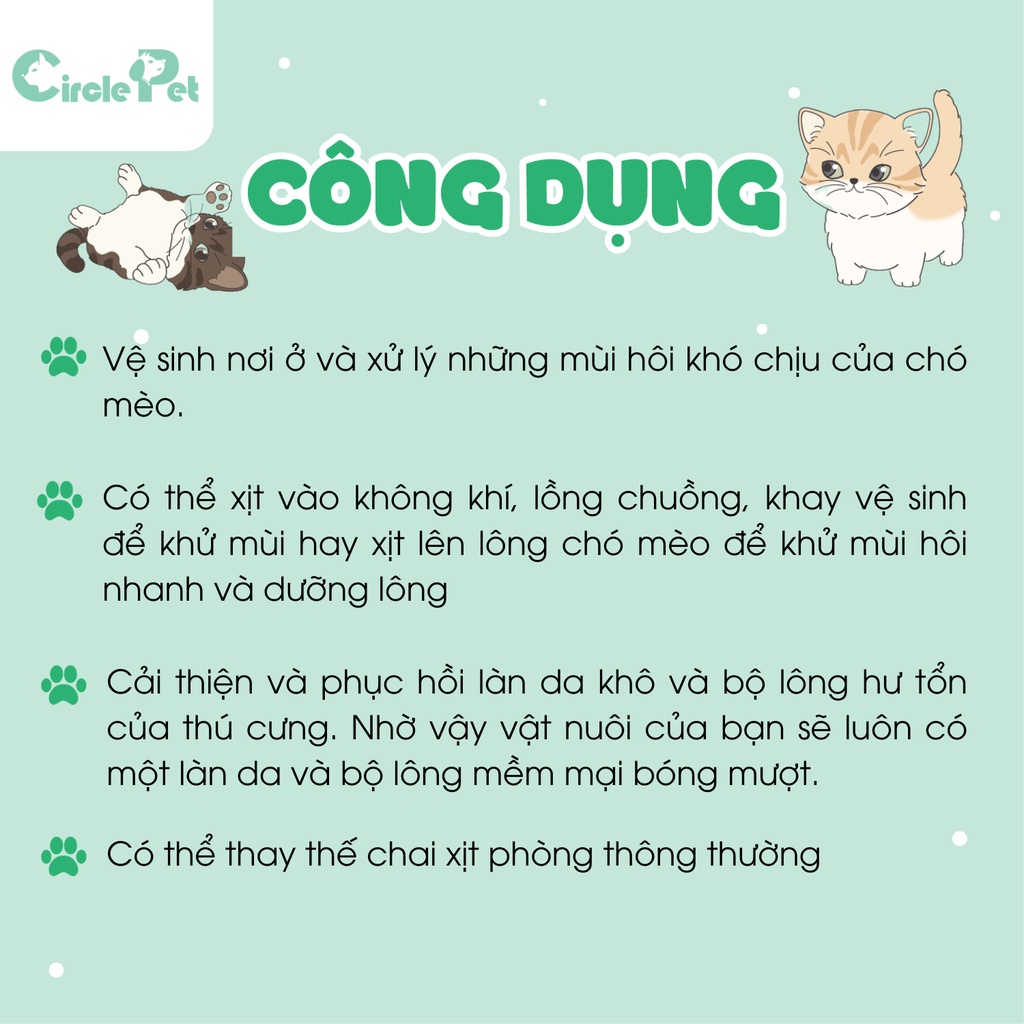 Xịt Khử Mùi Dưỡng Lông Budle'Budle Dành Cho Thú Cưng Baby Powder 530ml - Circle Pet