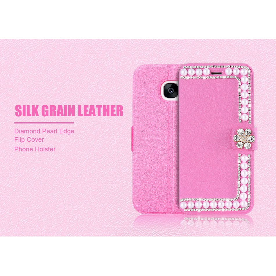 Bao da kim tuyến đính ngọc trai sang trọng cho Samsung Note 5 8 | BigBuy360 - bigbuy360.vn