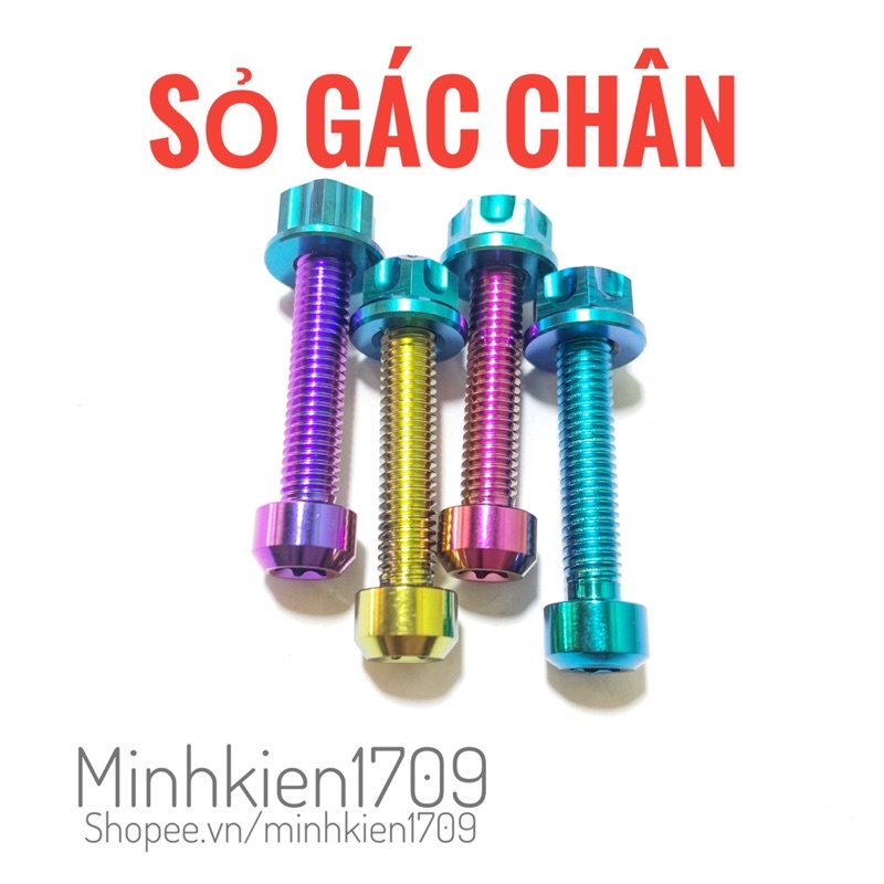 (GR5 XỊN) Ốc sỏ gác chân titan đủ màu cho mọi loại xe