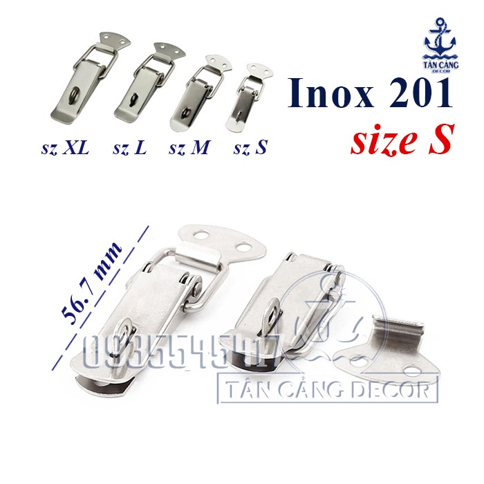 Khóa gài Inox 201 Size S 56.7mm - A050050