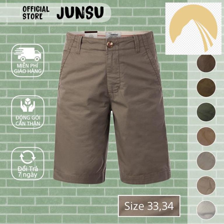 👘 Quần short to nam trung niên Vĩnh Tiến size đại vải Cotton ngố cuộn 295 Chính Hãng JUNSU 👘