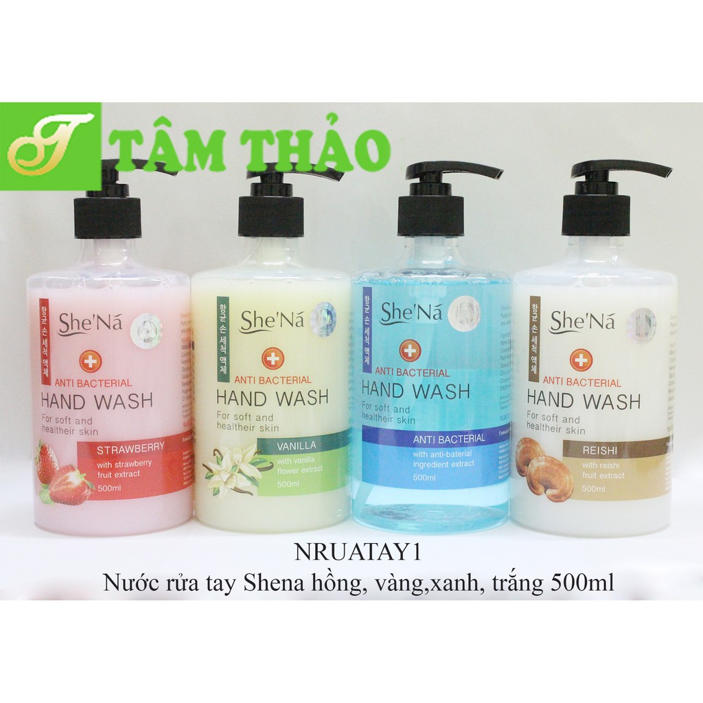 Nước rửa tay Shena 500ml 9555206507736, 9555206507750, 9555206507767, 9555206507743, 9555206508030