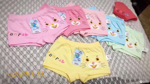 Set 10 quần chip đùi/Quần đùi bé gái Quảng Châu cao cấp vải cotton siêu mát, dễ thương