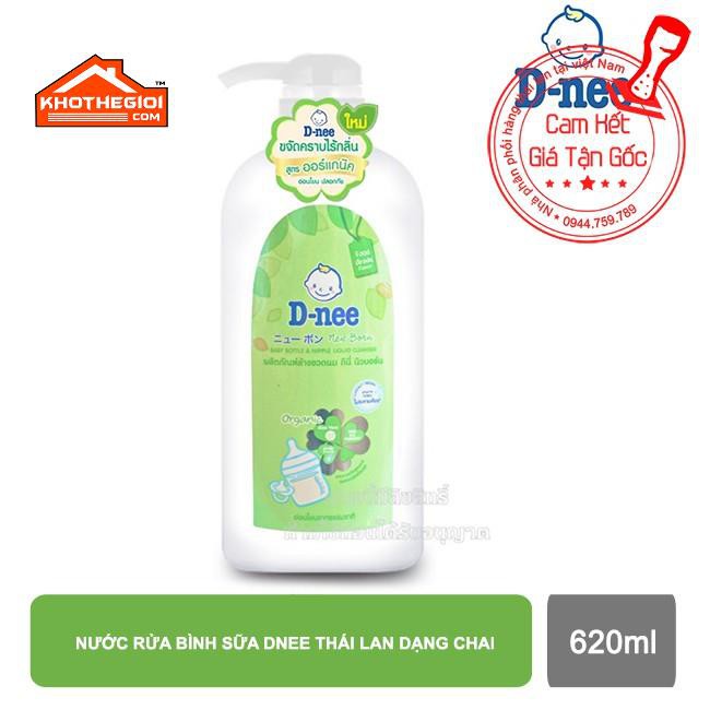 Nước rửa bình sữa và rau củ quả Dnee thái lan dạng bình mới 620ml