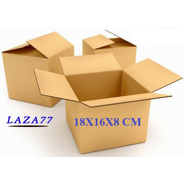 Thùng carton 18x16x8 cm Bộ 20 Hộp carton ( giấy vàng )