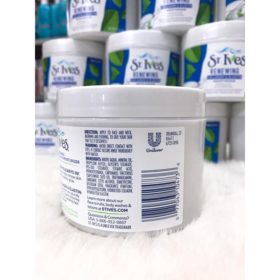 (283g USA) Kem Dưỡng Ẩm St.Ives Renewing Collagen & Elastin Moisturizer