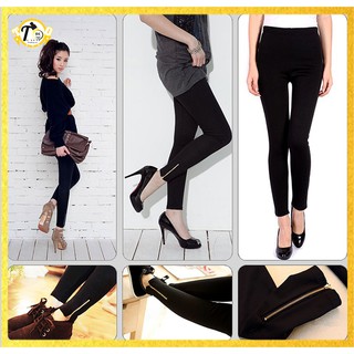 Quần legging dây kéo chân - Chất thun co giãn [ảnh + video thực tế]