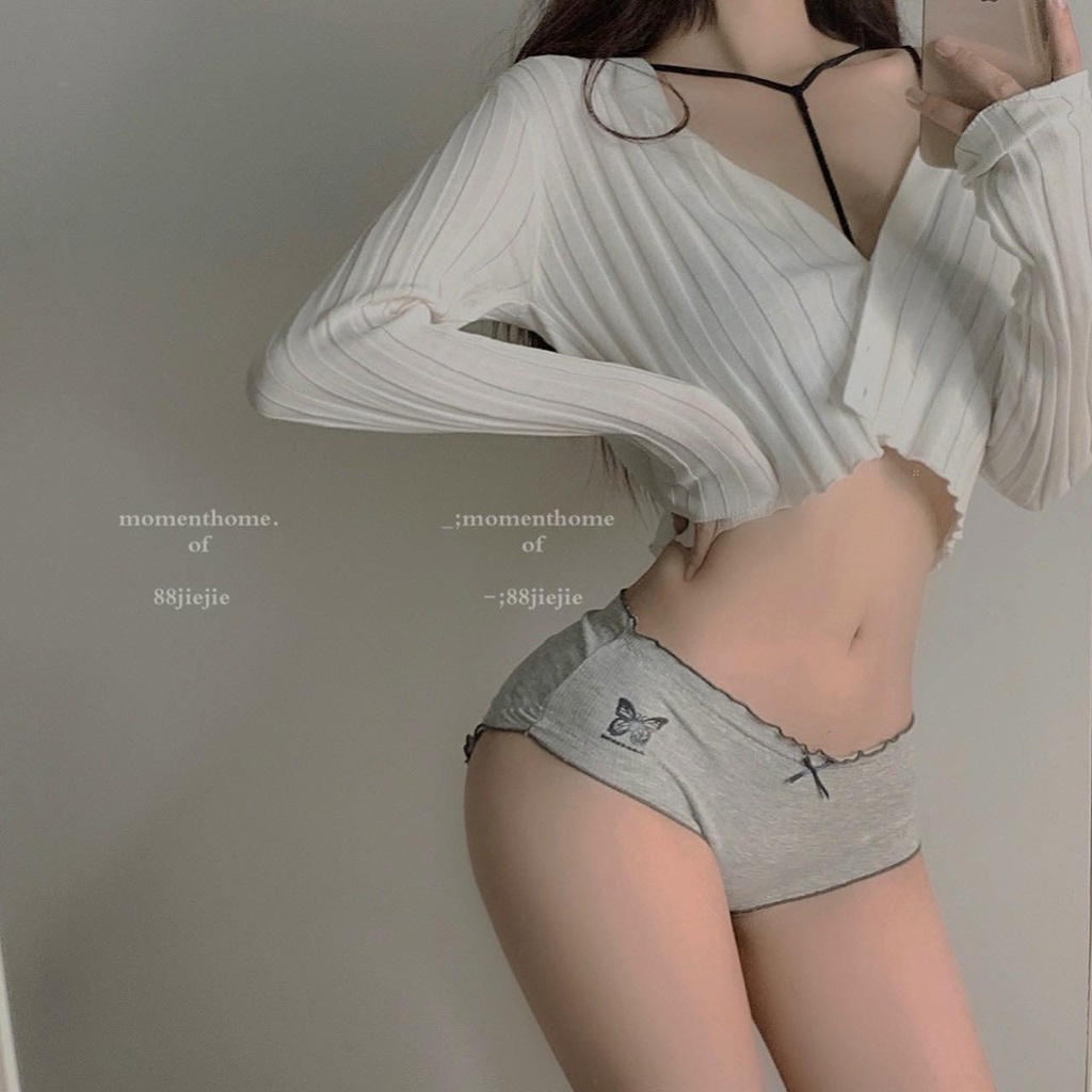 QUẦN LÓT COTTON KHÁNG KHUẨN CO GIÃN VIỀN SÓNG, HÌNH BƯỚM SIÊU XINH