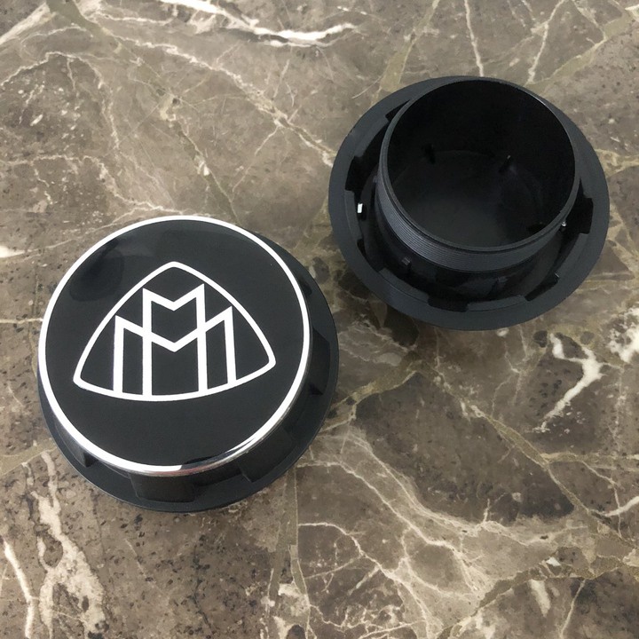 Logo chụp mâm, ốp lazang bánh xe ô tô Maybach TY-MB Đường kính ngoài 75MM