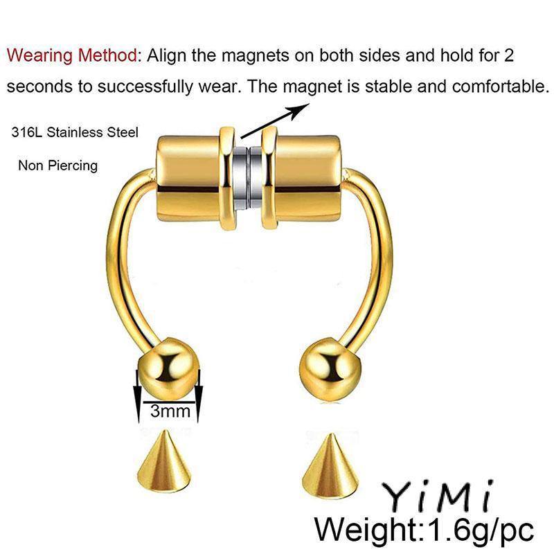 Khuyên mũi/môi hình tròn bằng thép không gỉ thiết kế đơn giản cao cấp