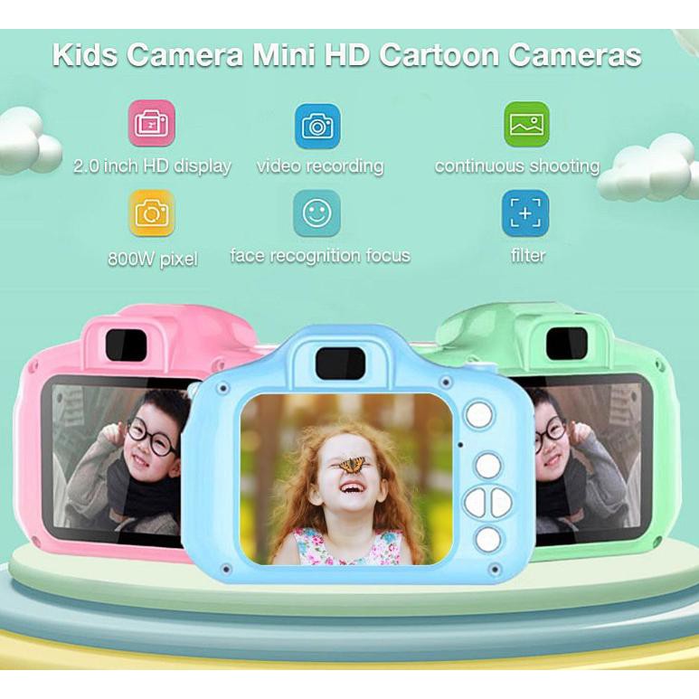 Máy ảnh kỹ thuật số mini 2.0 inch 1080P có 3 màu cho bé