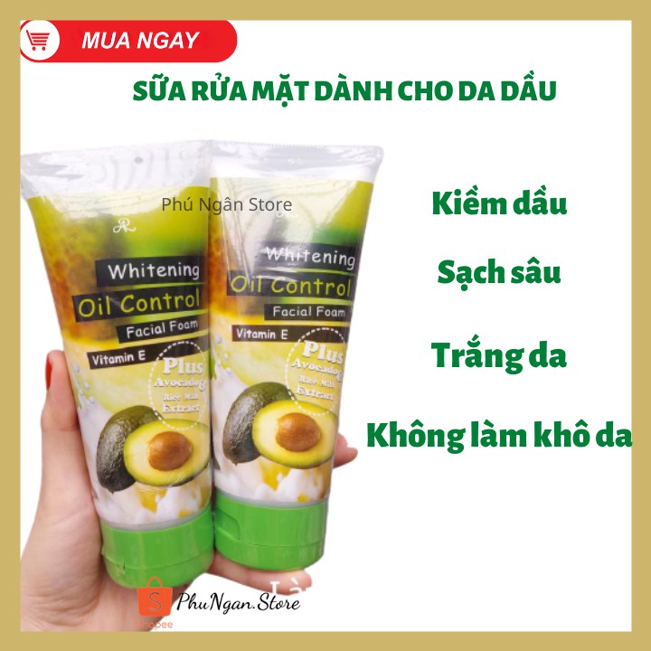 Sữa rửa mặt bơ Aron Thái lan 210ml dành cho da dầu