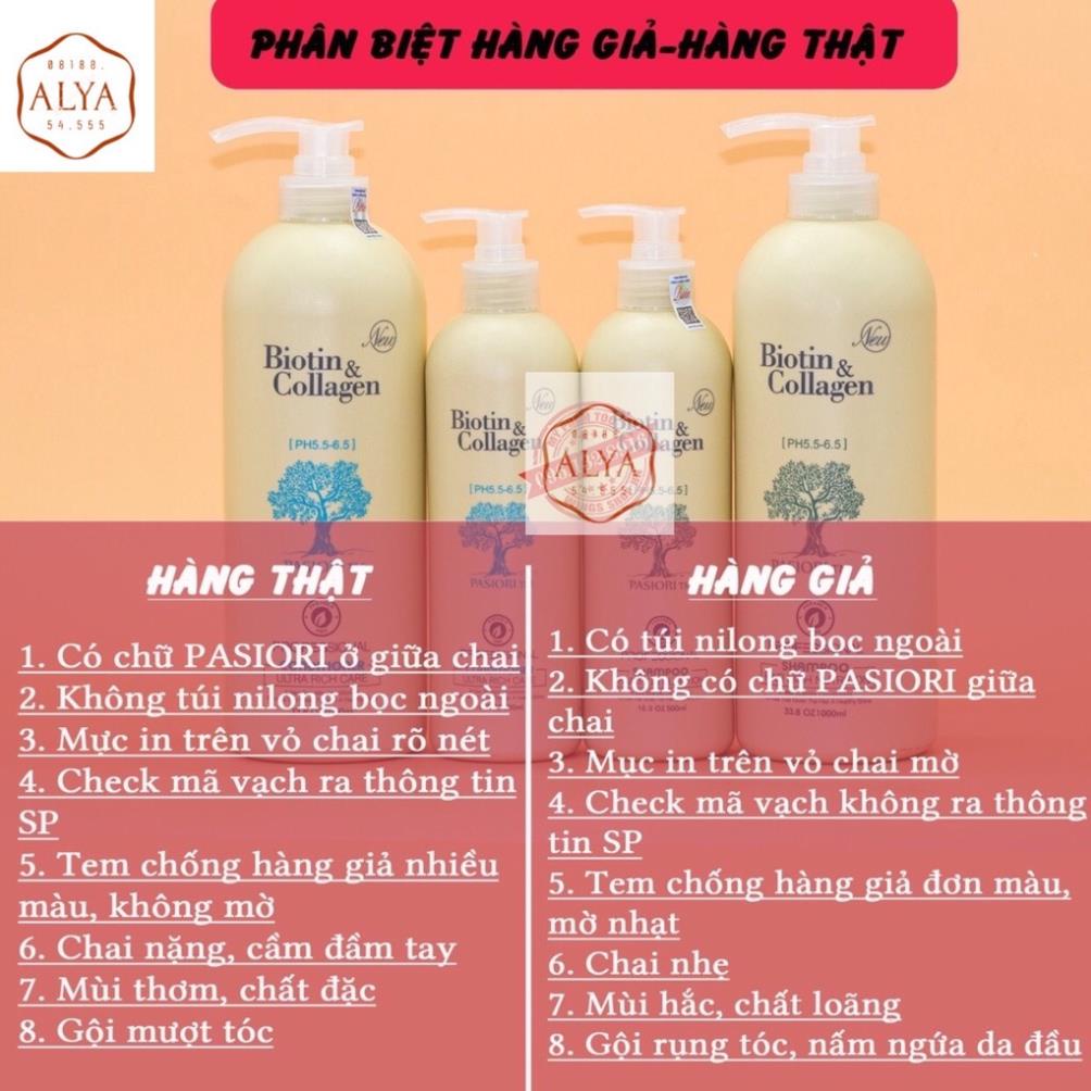 Cặp Dầu Gội Xả Biotin Collagen Trắng | Giảm Rụng Tóc,Phục Hồi Tóc Khô Xơ, Hư Tổn ⚜️Hàng Chính Hãng⚜️ ALYA