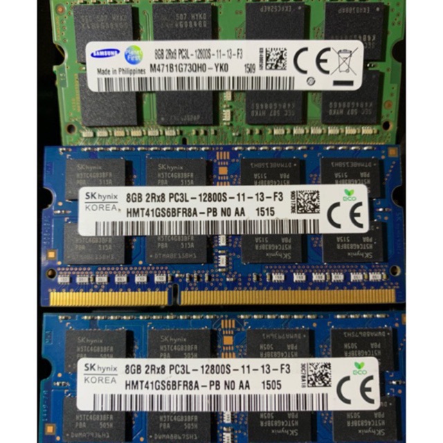 Ram Laptop DDR3L (PC3L)  8GB, 16GB  bus 1600 ( Hynix / MT, Samsung )  tháo máy zin đẹp như mới - Bảo Hành 3 Năm