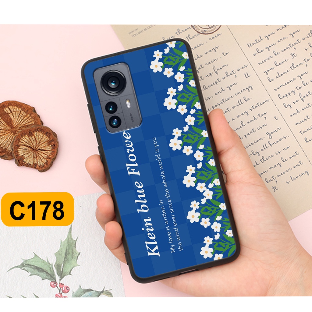Ốp Xiaomi 12 / Xiaomi 12 Pro in hình hoa cỏ nhẹ nhàng,họa tiết caro xinh xắn.ốp lưng chống sốc