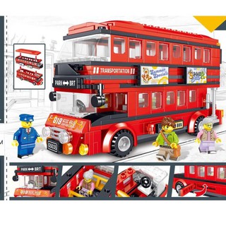 Lắp ráp Ghép Hình Xe Ô Tô BUS 2 Tầng 398PCS SP592