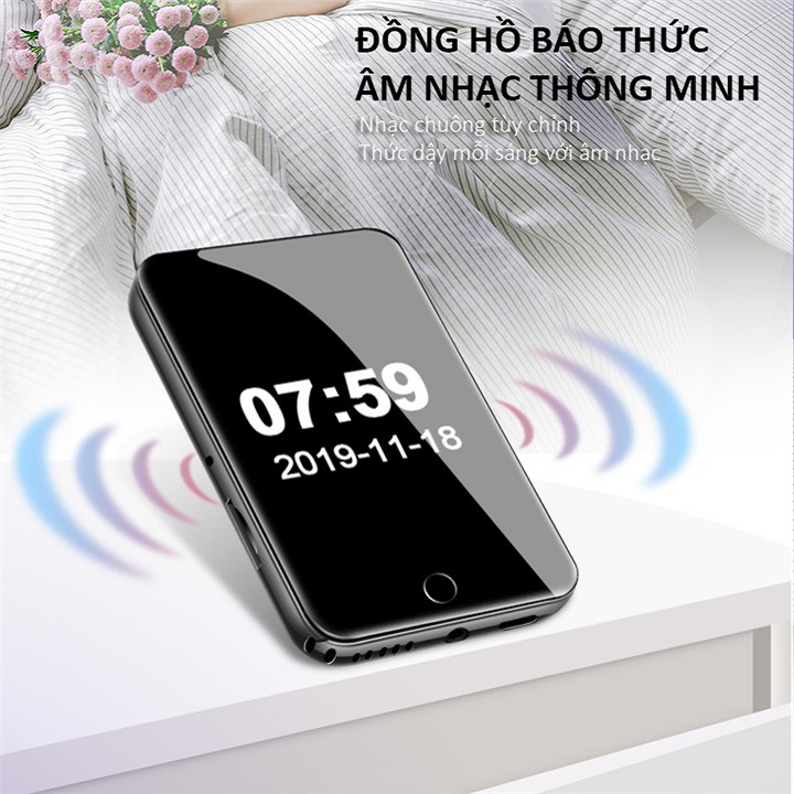 [HÀNG CHÍNH HÃNG] MÁY NGHE NHẠC XEM PHIM KHÔNG DÂY MÀN HÌNH CẢM ỨNG BLUETOOTH RUIZU M7 BỘ NHỚ TRONG 8GB