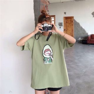 Áo thun tay lỡ Unisex cô bé☺