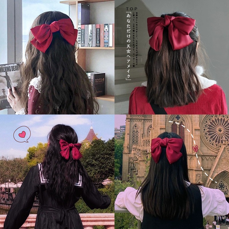 Hàn quốc mặc áo choàng đầu to đỏ đầu tóc dài tóc cổ tiên tóc dây thừng người nữ vòng lưới tóc đỏ