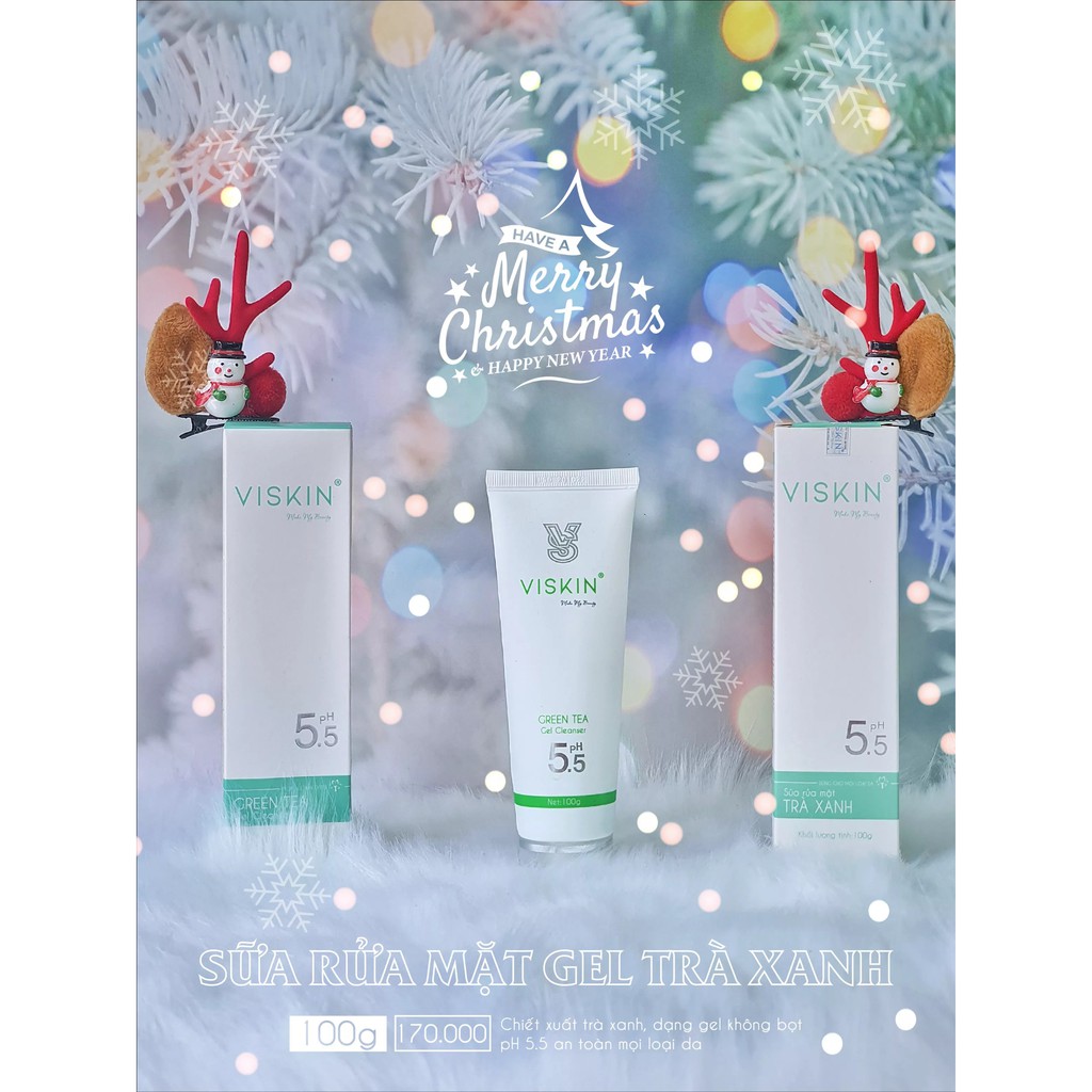 SỮA RỬA MẶT TRÀ XANH VISKIN - VISKIN GREEN TEA GEL CLEANSER