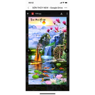 Tranh dán tường 3D Sơn thủy hữu tình kt 90cm*1m3