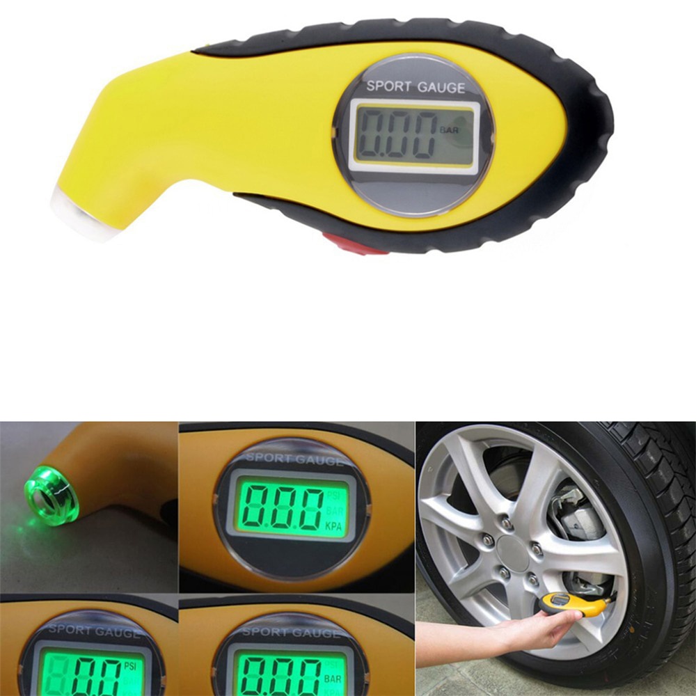 [Hàng Sẵn] Máy đo áp suất lốp, chuyên dụng cho ô tô / xe máy, độ chính xác cao, hiển thị kỹ thuật số LED