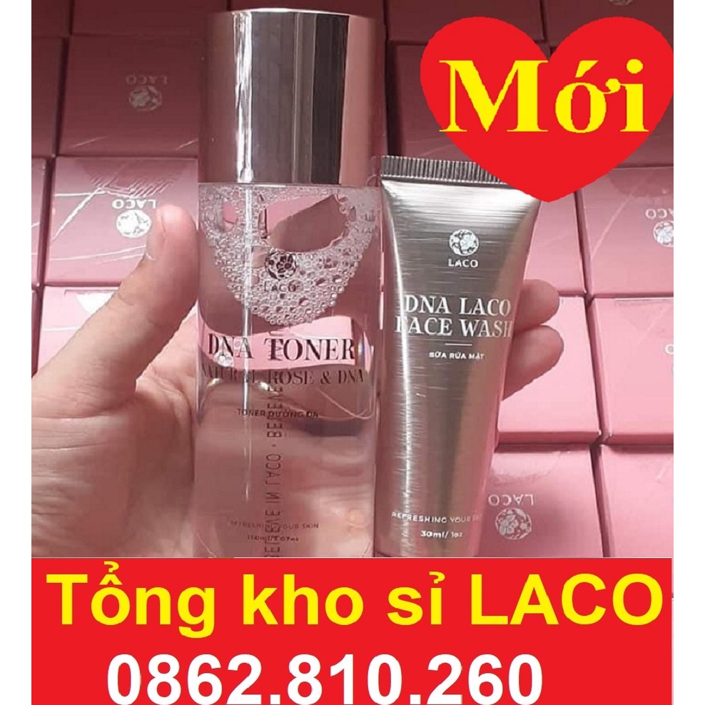 TONER DNA cá hồi LACO DNA toner & Natural rose nước hoa hồng LACO trắng da,se khít lỗ chân lông