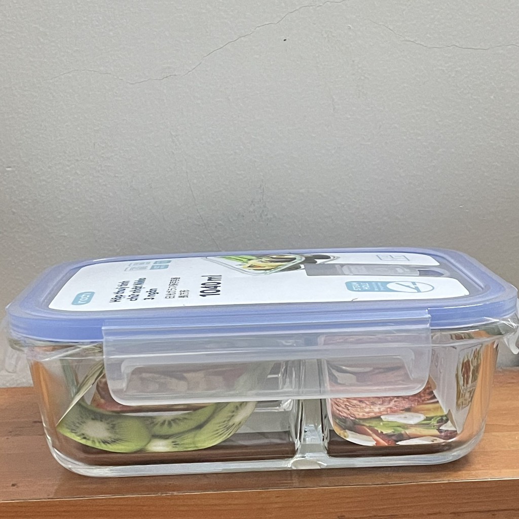 Hộp Thủy Tinh Ba Ngăn Cao Cấp 1040ml