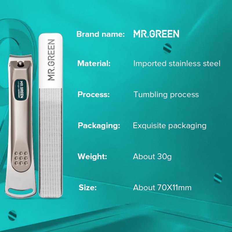Dụng cụ cắt móng tay MR.GREEN từ thép không gỉ