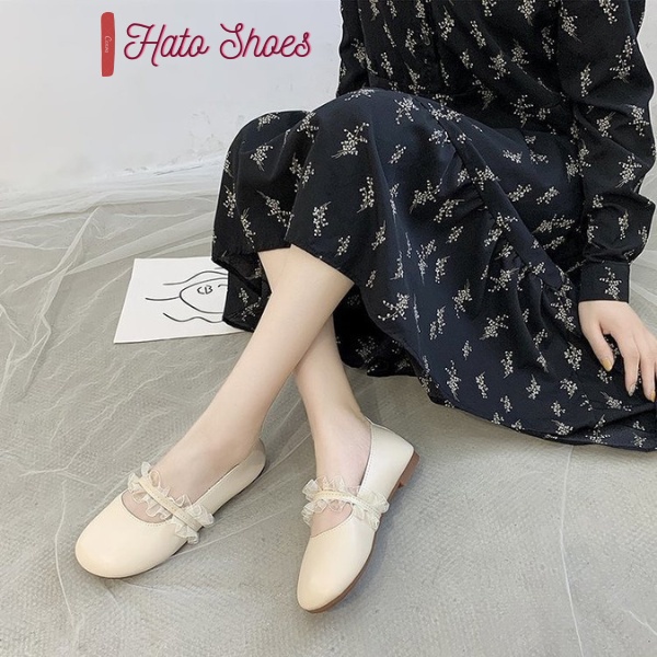 Giày Búp Bê Da Bệt phong cách Ulzzang Hàn Quốc Dễ Thương H014 HATOSHOES