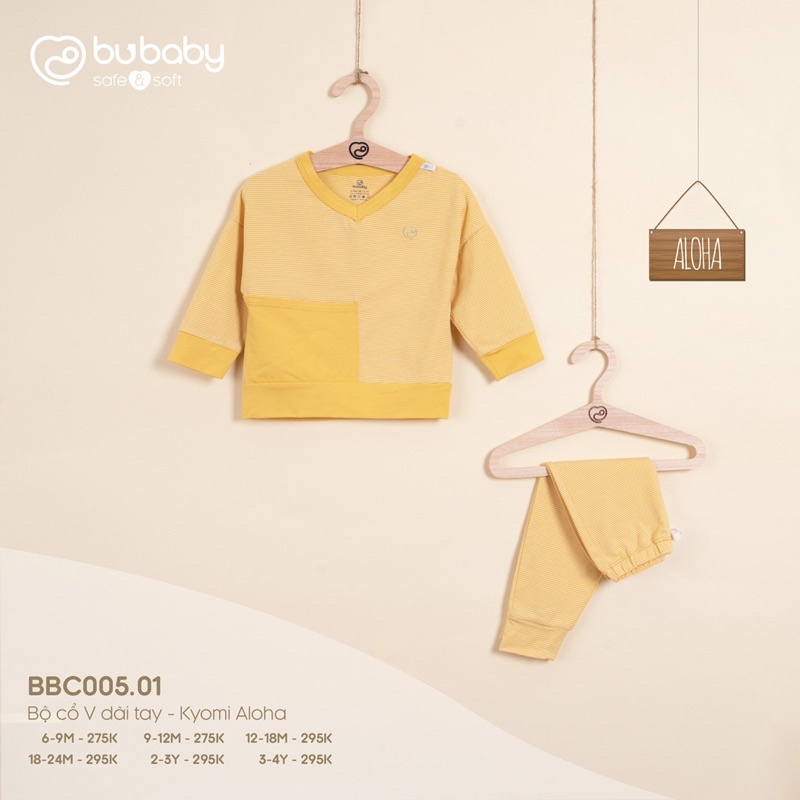 Bu baby - Bộ cổ V dài tay KyomiAloha BBC005.01