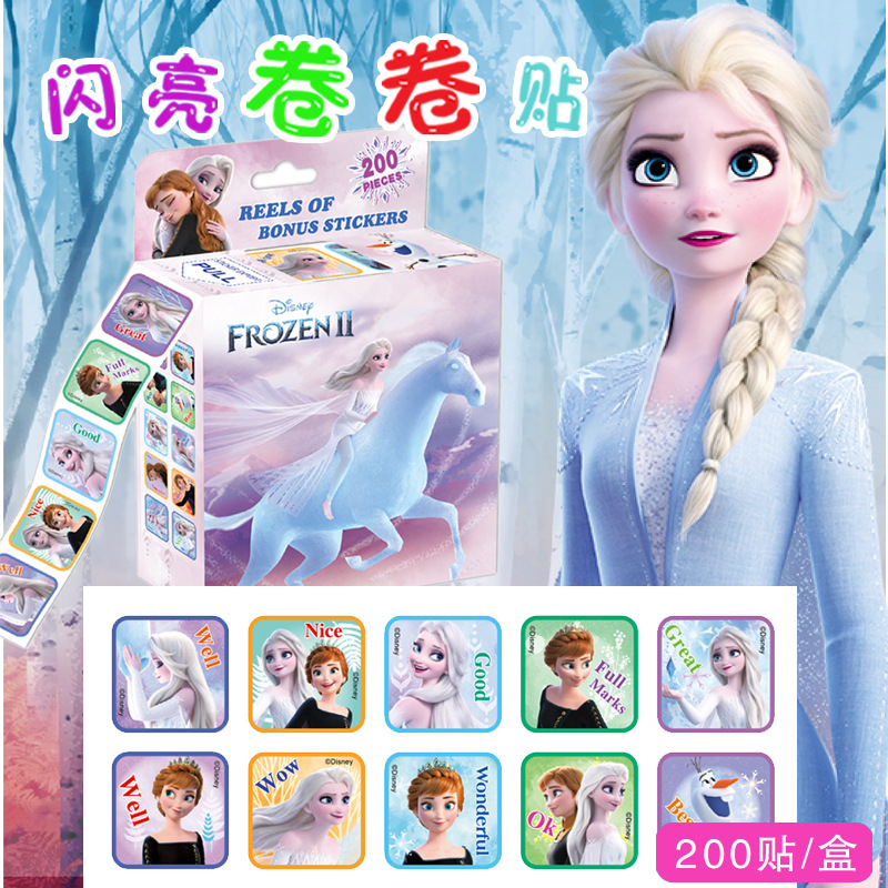 Disney Miếng dán cuộn tròn hình công chúa Elsa xinh xắn cho bé