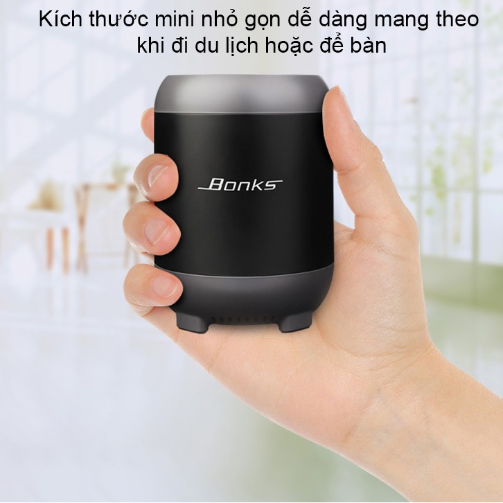 Loa bluetooth mini cầm tay không dây hình trụ V5.0 pin 1200/2000mAh chip AI phát nhạc qua thẻ nhớ - SIDOTECH BKS