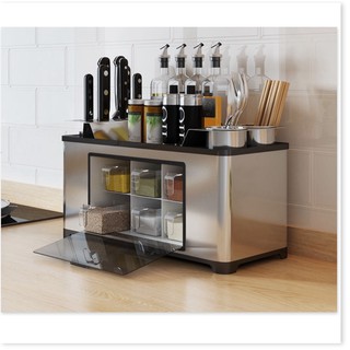 Hàng có sẵn - hộp gia vị inox 304 cao cấp - cao cấp