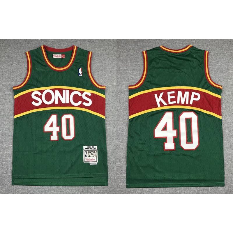 Áo Thun Thể Thao Sát Nách Dáng Rộng In Logo Đội Tuyển Supersonics Kemp Payton Thời Trang Unisex