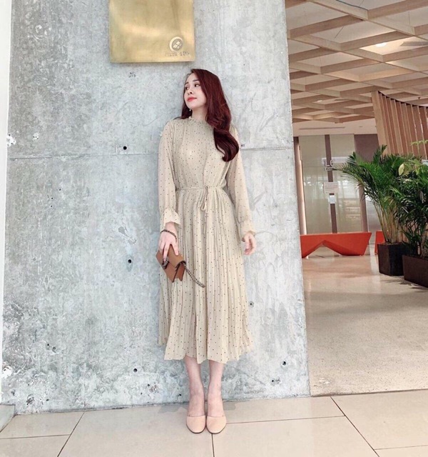 Váy bầu suông dáng dài chất voan 40-70kg Kèm video