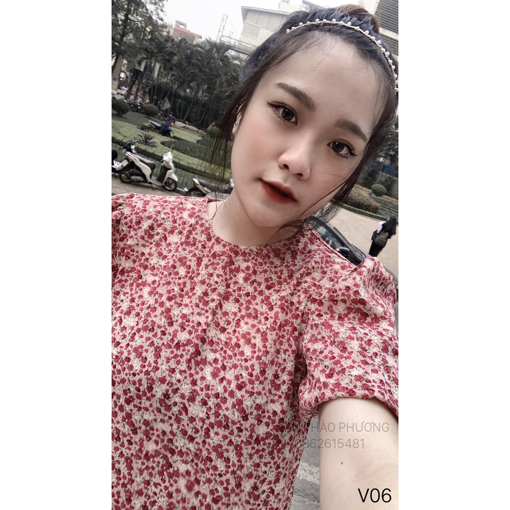 Váy hoa nhí vintage dáng suông tay bồng 2 lớp bánh bèo, cao cấp, Ảnh thật-Video thật - V06 | BigBuy360 - bigbuy360.vn