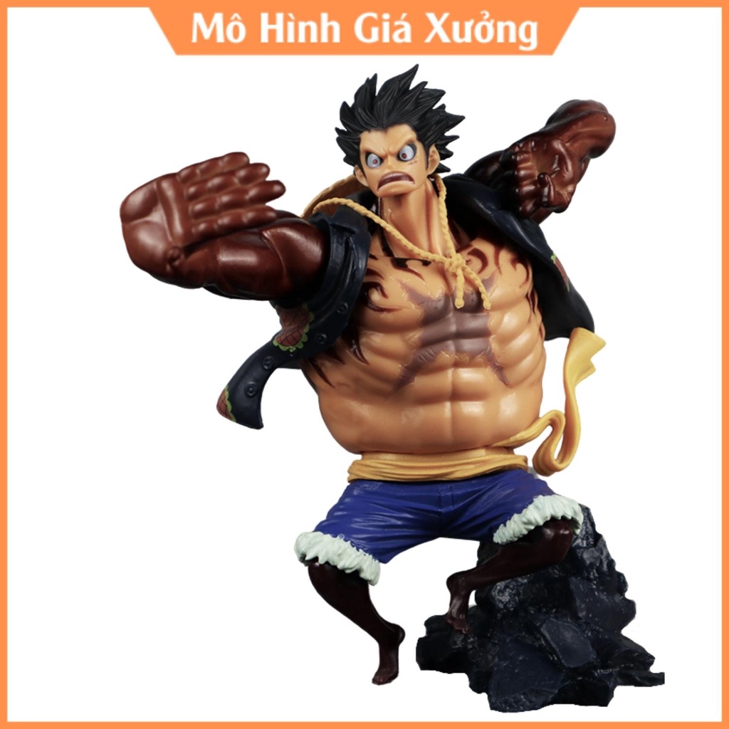 Mô hình One Piece Luffy gear 4 siêu đẹp cao 14cm trạng thái chiến đấu  , figure mô hình anmie one piece luffy