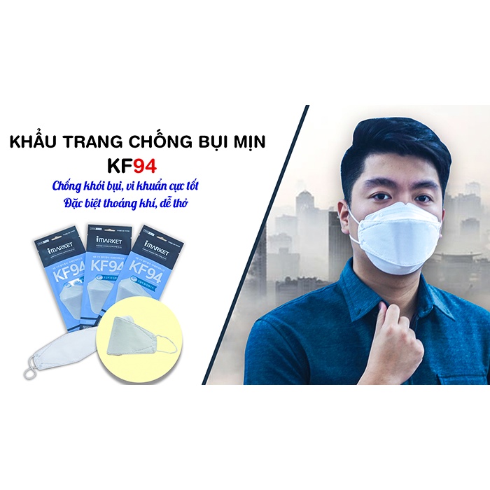 [Túi 10cái] Khẩu Trang Y Tế 4D UNi MASK KF94 Chống Bụi Mịn Và Kháng Khuẩn Cao Cấp 4D Hàn Quốc - Giá Rẻ 2022