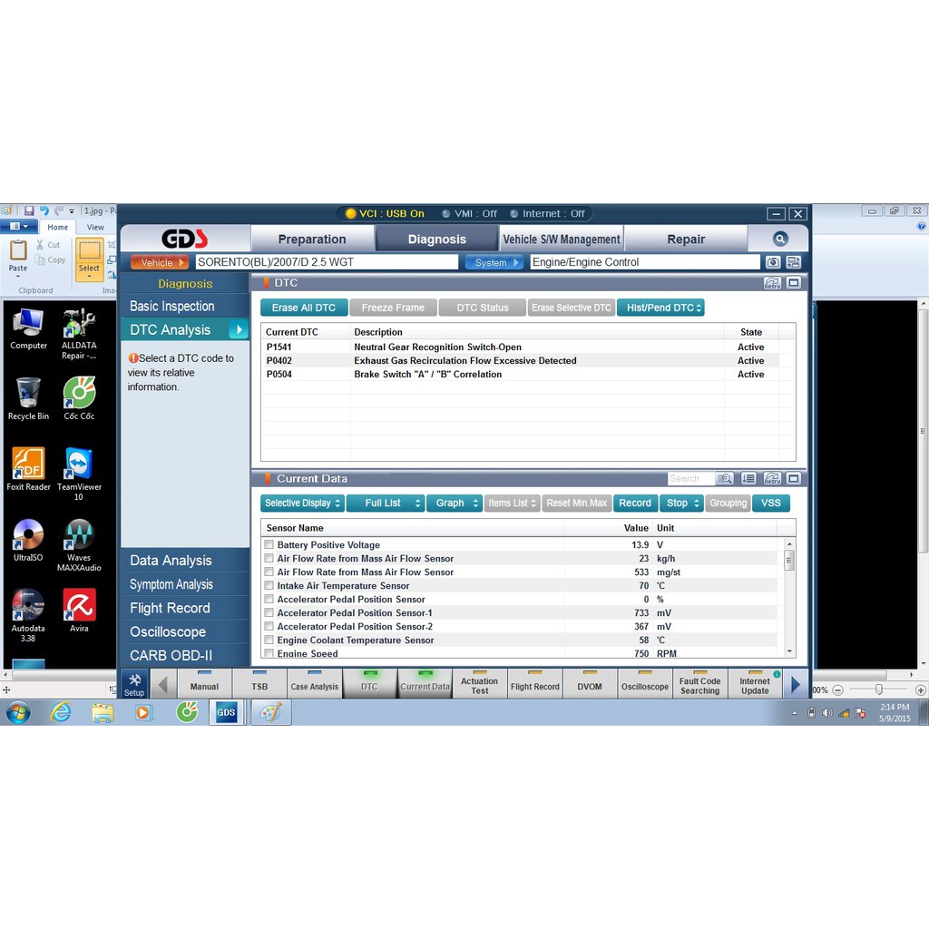 Máy đọc lỗi GDS cho xe Hyundai Kia