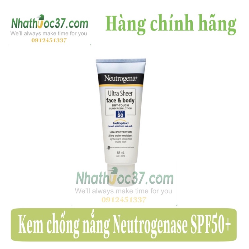 Kem chống nắng Neutrogenase Ultra sheer spf 50