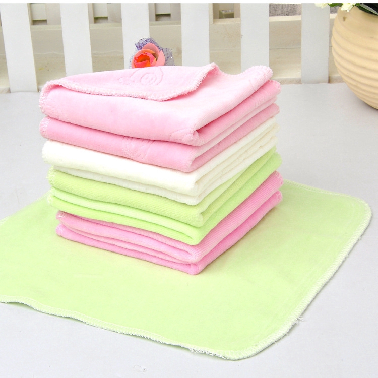 Khăn rửa mặt hình vuông 25x25 cm vải nhung 2 lớp mềm mại tiện lợi