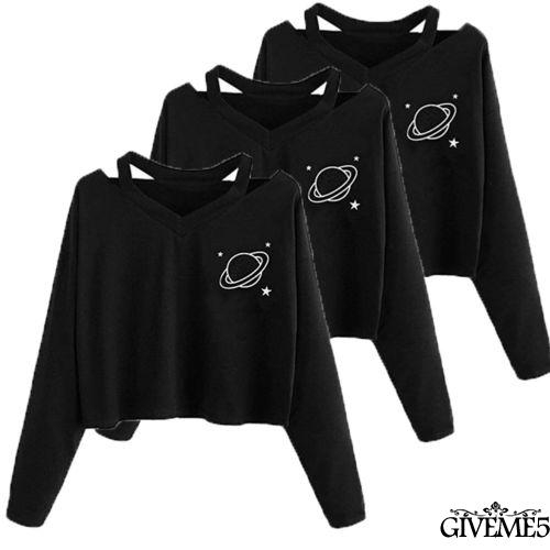 Áo Croptop Tay Dài Dáng Rộng Thoải Mái Đơn Giản Thời Trang