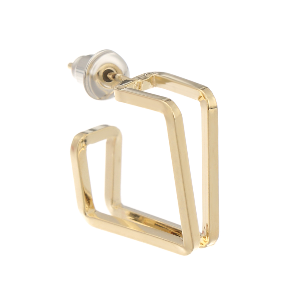 Khuyên Tai Kim Loại Hình Vuông Màu Sắc Thời Trang