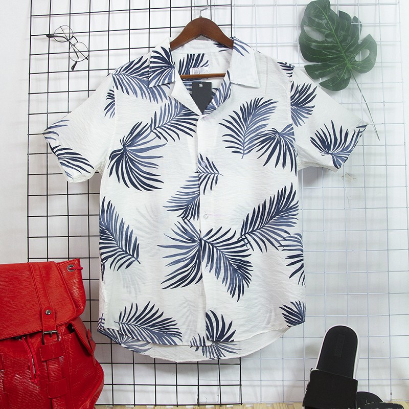 [Mã FAMAYMA2 giảm 10K đơn 50K] Áo Đũi Sơ Mi Lụa SUTOMAN Có Cổ Mềm Mịn Mặc Nhóm Đi Biển LINEN Hoa Lá AD50 | BigBuy360 - bigbuy360.vn