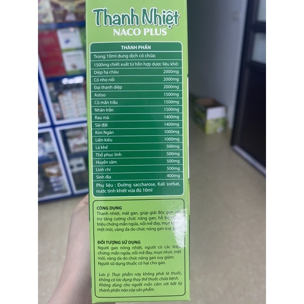 ✅ Thanh Nhiệt Naco plus giúp giải độc gan, mát gan, giảm mẩn ngứa, mề đay, nóng trong