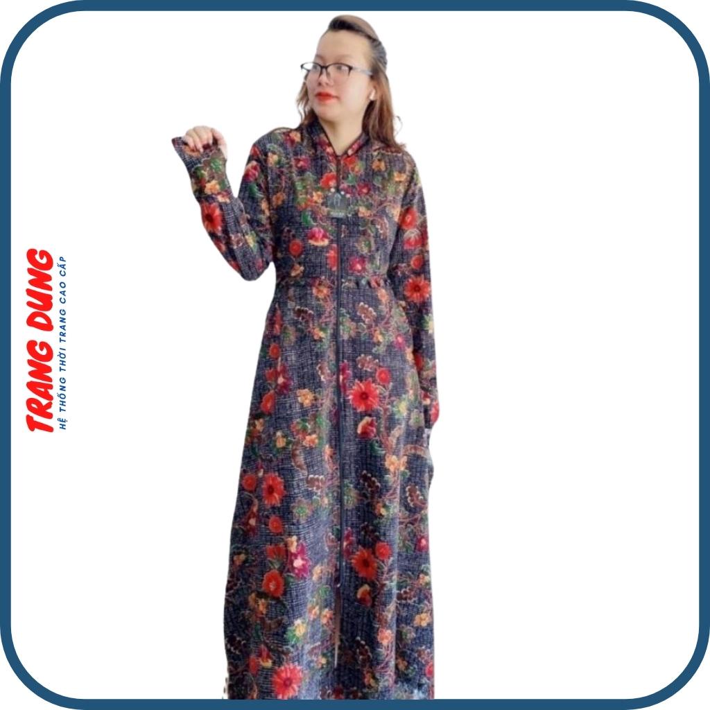 Váy chống nắng nữ toàn thân Trang Dung vải Umi D 2 lớp cao cấp thiết kế xẻ sau thời trang, dáng dài kín chân thoáng mát.