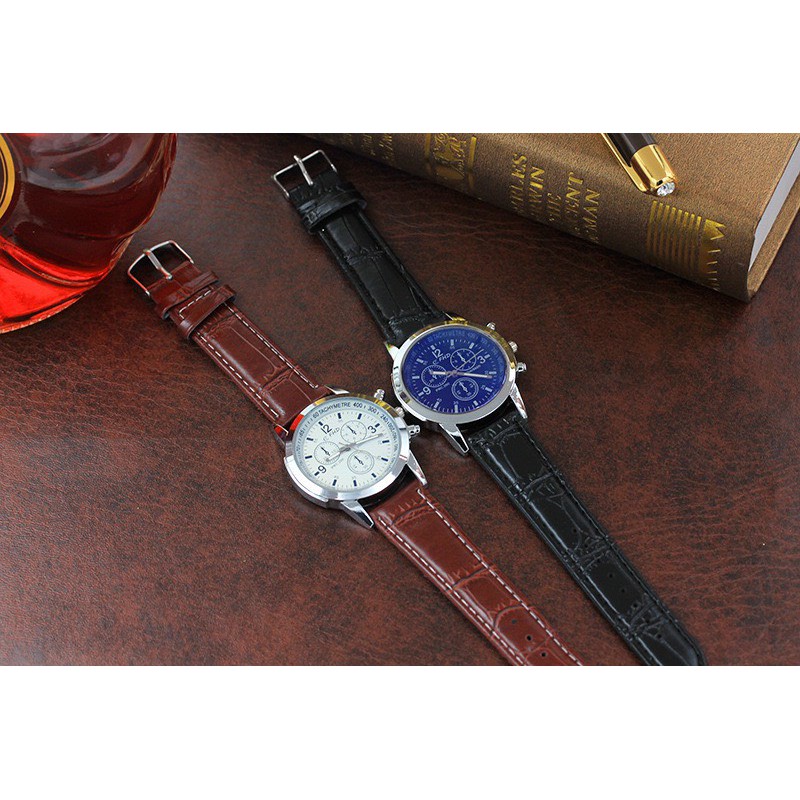 Đồng hồ nam dây da thời trang phong cách Hàn Quốc cực đẹp CFHD DH101