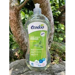 Nước rửa chén lô hội cỏ roi ngựa Ecodoo 1L (hữu cơ sinh học) (đậm đặc) Organic Gentle aloe verbena dishwashing liquid